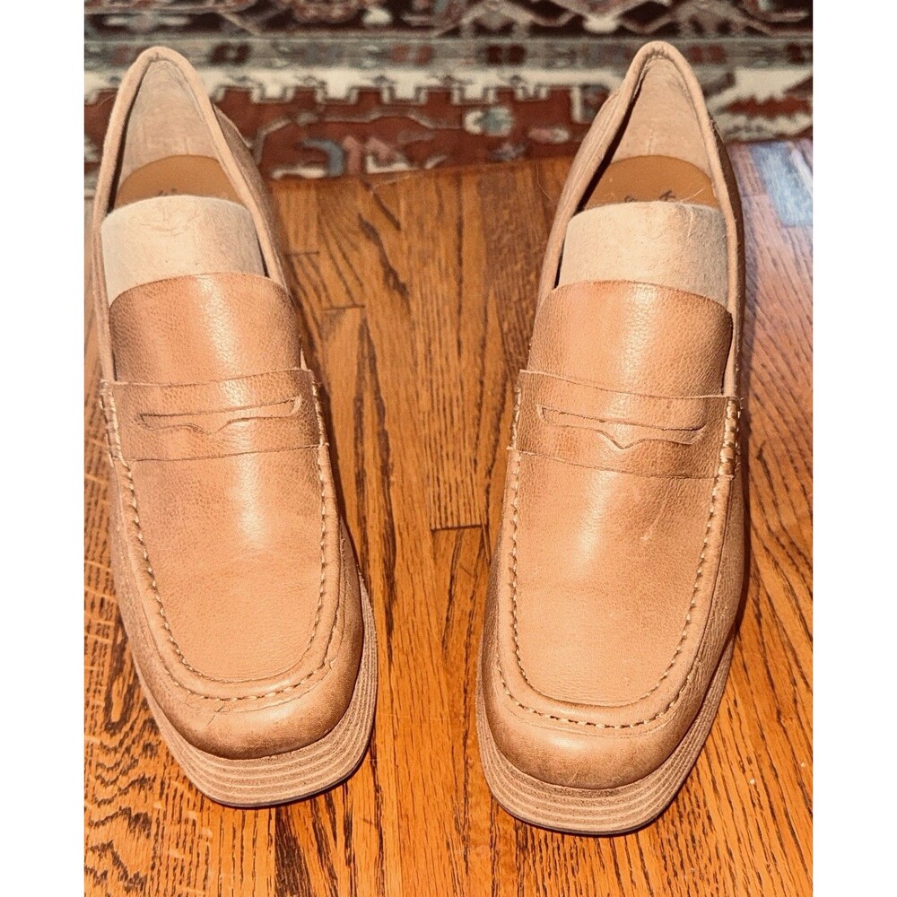 KorkEase Women Barbara Penny Loafer Shoes Size 8.5M Tan Platform - Picture 2 of 5